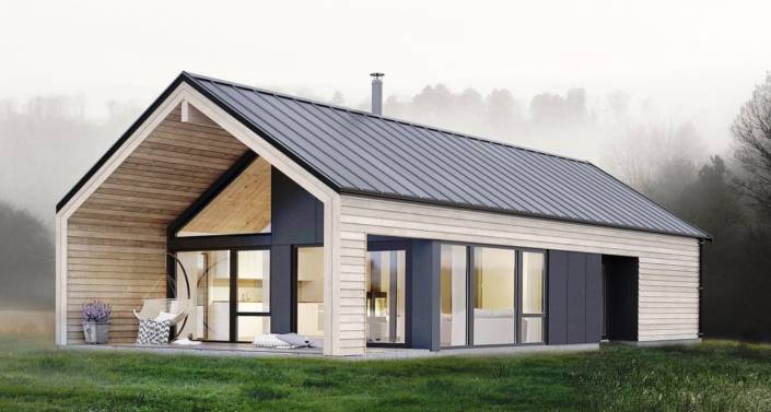 Проект дома ECO 60 Проект загородного одноэтажного дома