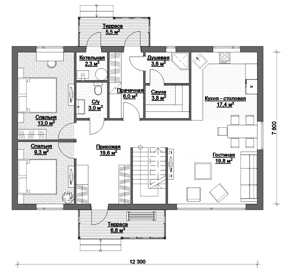 1 этаж план