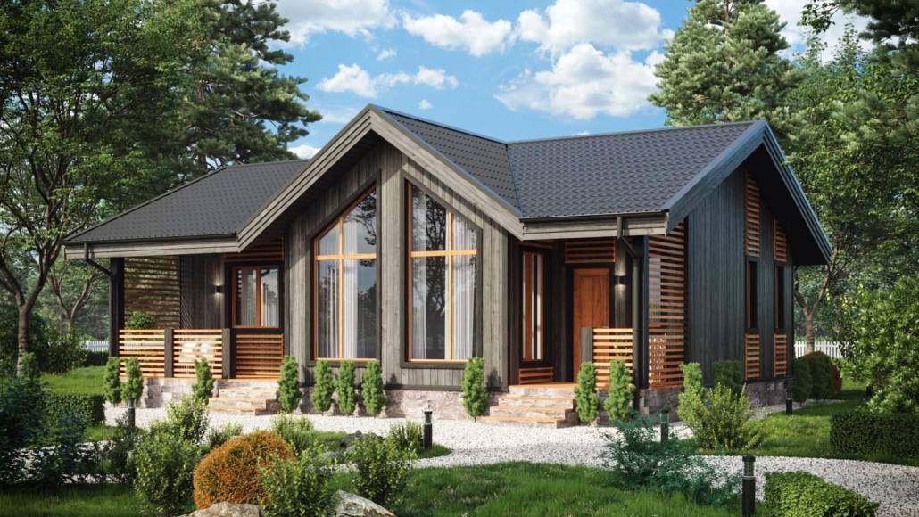 Загородный каркасный дом КЛАССИК 110-1С